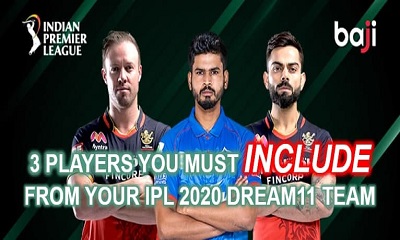 3 players you must include in your IPL 2020 Dream11 team for Delhi Capitals (DC) vs Royal Challengers Bangalore (RCB)