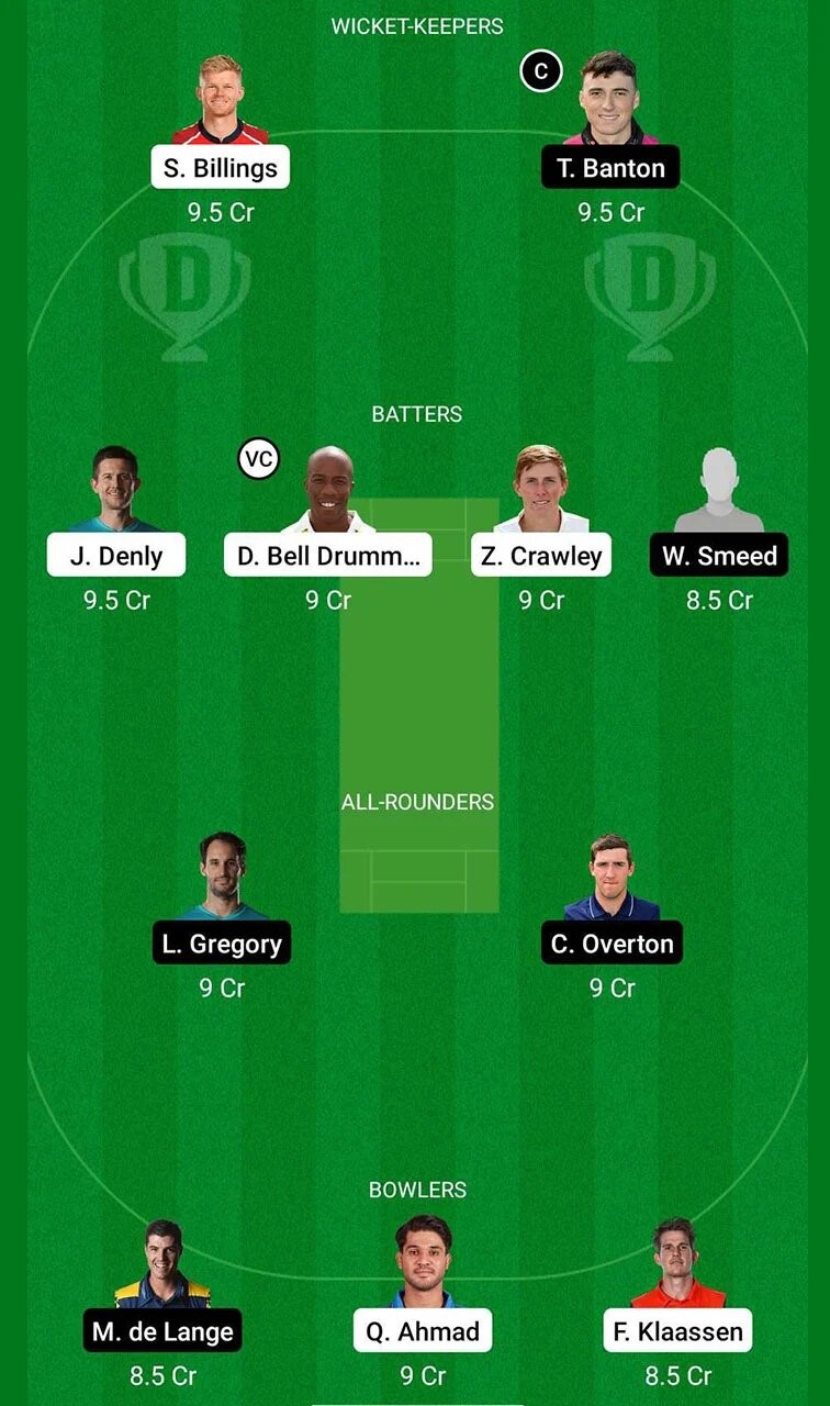 Kent vs Somerset – South Group, Dream 11