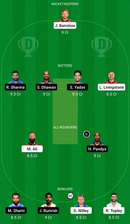 ইংল্যান্ড বনাম ভারত, 2022 3rd ODI Prediction - Dream 11