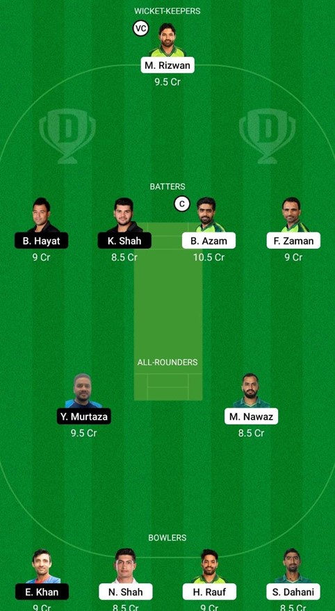 PAK vs HK – Group A, Match 6, Dream 11