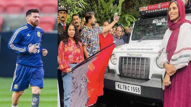 Indian woman traveled to Qatar by car to see Messi