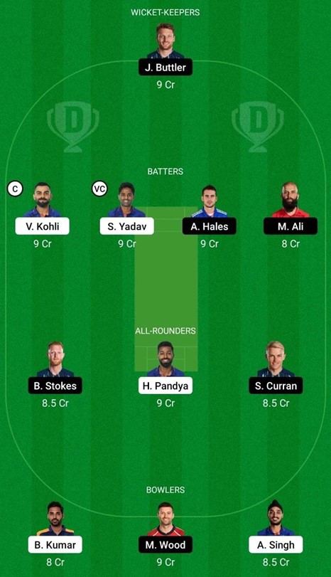 IND vs ENG – Match- Semi Final 2, Dream 11