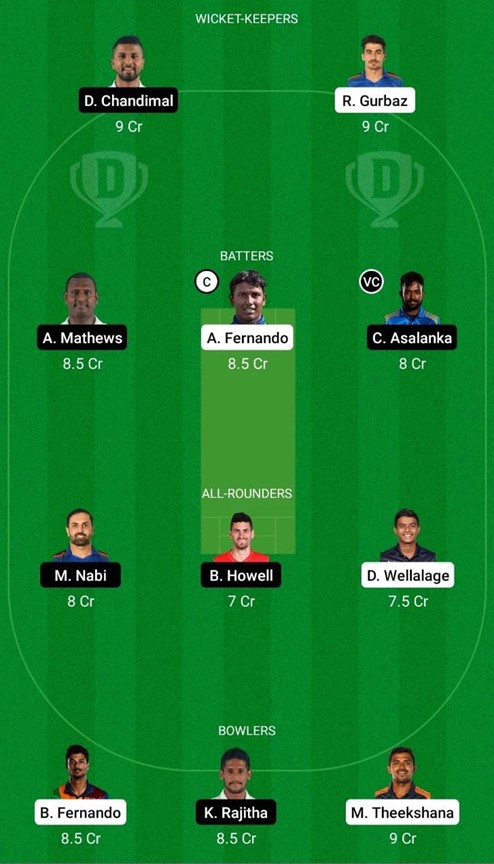 Jaffna Kings vs Colombo Stars – Final, Dream 11