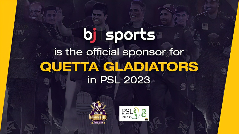 BJ Sports is the titanium sponsor of Quetta Gladiators for PSL 8
