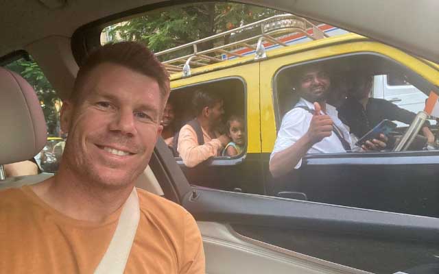 David Warner returns ahead of first ODI in Mumbai, shares car selfie with fans