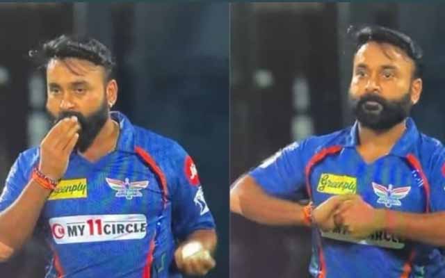 IPL 2023: Amit Mishra seen applying saliva on ball; gets Virat Kohli out in same over