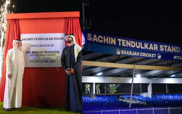 Iconic Sharjah cricket stadium renames stand after Sachin Tendulkar to honor him on his 50th birthday