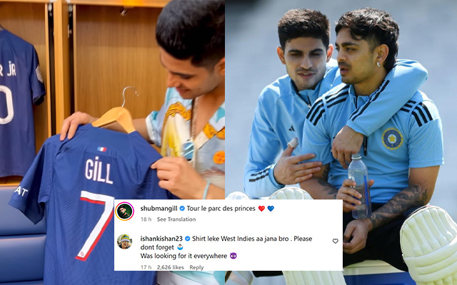 'Shirt leke West Indies aa jana bro' - Ishan Kishan's request to Shubman Gill over PSG jersey leaves internet in splits