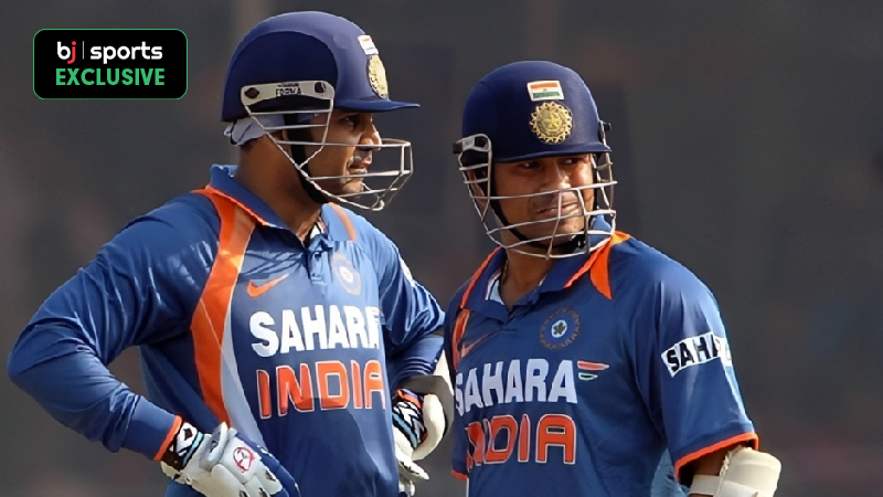 Top 3 highest partnerships between Sachin Tendulkar and Virender Sehwag in ODIs India has frequently ranked among the top teams especially in the one-day international matches. The Men in Blue have thoroughly enjoyed playing in the 50-over format, and their batsmen's outstanding effort has played an integral part in their success. On the same note, we will have a look at the top three runs between former Indian star openers Sachin Tendulkar and Virender Sehwag.  #1 153 vs Sri Lanka in Johannesburg in 2003 Team India went on a phenomenal surge after suffering their first defeat to Australia in the group rounds of the 2003 World Cup. Notably, India faced Sri Lanka in the Super Sixes round at Wanderers Stadium in Johannesburg, as Sri Lanka's captain invited India to bat first after winning the toss. After being asked the bat first, master blaster Sachin Tendulkar and star opener Virender Sehwag put together a 153-run stand to give a great total of 292 runs in the allotted 50 overs. In reply to that, while chasing, they were all out for 109 runs in just 23 overs, helping the Indian side win a match by 183 runs. #2 153 in Rajkot in 2009 against Sri Lanka On December 15, 2009, this match was played at Rajkot's Madhavrao Scindia Cricket Ground. Notably, on this day, the legendary Sachin Tendulkar and Virender Sehwag put together an opening stand of 153 runs; subsequently, Sehwag and MS Dhoni stitched a partnership of 156 runs for the second wicket, which helped the Indian side put up a massive total of 414 runs in just 50 overs. In reply to that, while chasing, the visitors also performed magnificently, producing 411 runs towards the end. This match was so close, but in the end, India ended up winning against Sri Lanka by just 3 runs. #3 142 vs South Africa in Nagpur in 2011 The 2011 ODI World Cup was one of India's most memorable tournaments, as they won the 50-over World Cup for the second time while creating history by becoming the first nation to win the World Cup title while hosting. Notably, during the 2011 World Cup, the Men in Blue only lost one game during their campaign, a group-stage match against South Africa. On that day, Indian star openers Sachin Tendulkar and Virender Sehwag stiched 142 runs between them, but as they both dismissed, the team later bundled out for just 296 runs after putting in the bat first. In reply to that, while chasing, the Proteas chased the target with two balls to spare against the host and won the match by three wickets.