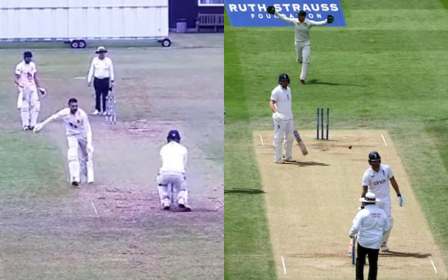 Sessay’s Diego Rosier gets run out in 'The Ashes' fashion as he walks out of crease to congratulate Tim Hall