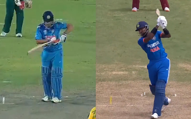 Old video of Dhoni's gesture for Kohli goes viral after Hardik denies Tilak chance to hit 50