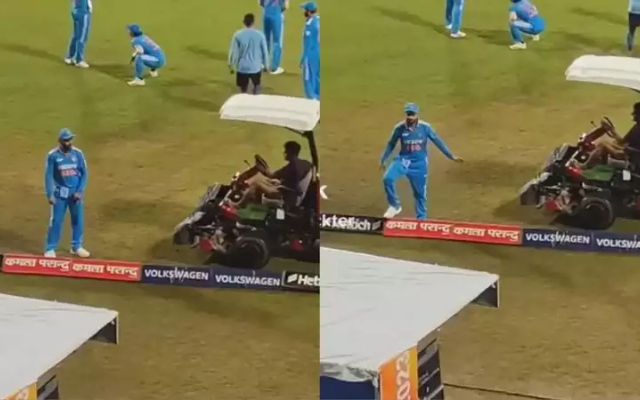 Groundsman catches Virat Kohli off guard, he responds hilariously