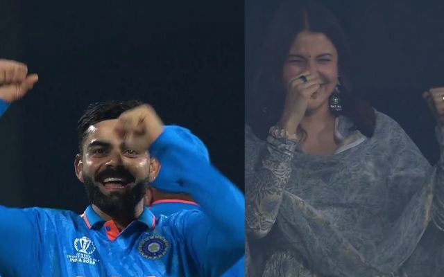 IND vs NED चिन्नास्वामी में Virat Kohli ने डच कप्तान को दिखाया पवेलियन का रास्ता खुशी से झूम उठी अनुष्का