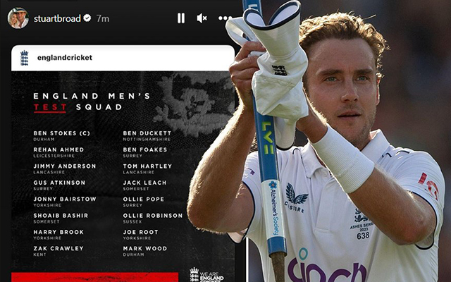 Stuart Broad shares hilarious post after England's squad for India tour