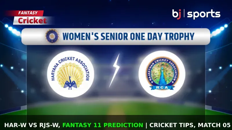 HAR-W vs RJS-W Dream11 Prediction, Fantasy Cricket Tips, Playing XI, Pitch Report, & Injury Updates for Women's Senior One Day Trophy 2024, Match 43