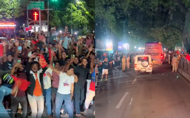 Watch: Delirious RCB fans escort team bus after Chinnaswamy classic