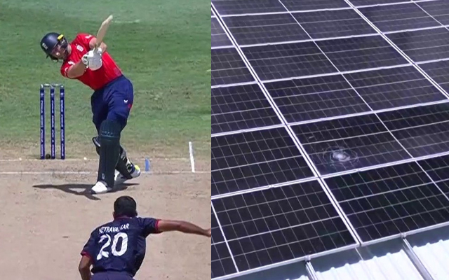 T20 World Cup 2024: Jos Buttler's mammoth 104m six breaks solar panel in Bridgetown,Barbados