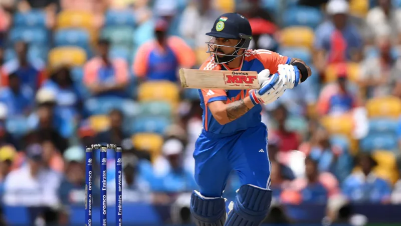 T20 World Cup 2024 Rohit Sharma pats Virat Kohli's back after three boundaries in first over of Final