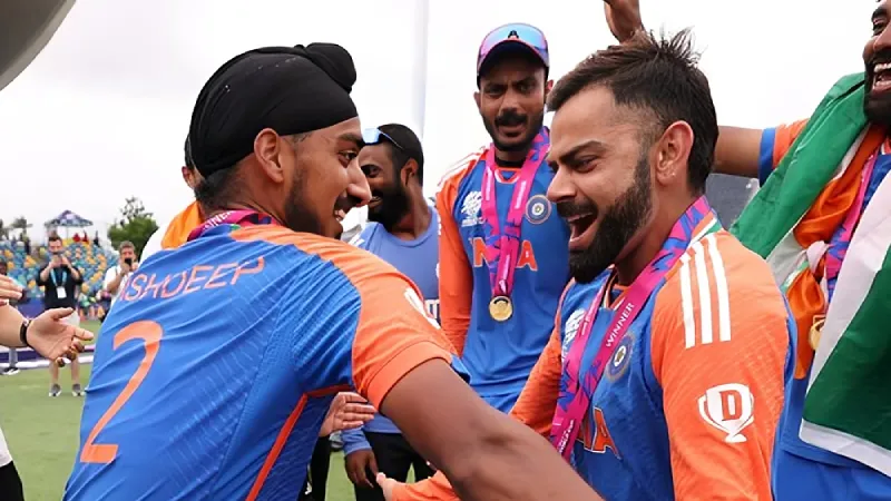 Watch Virat Kohli, Arshdeep Singh and Rinku Singh indulge in bhangra after India's T20 World Cup 2024 triumph
