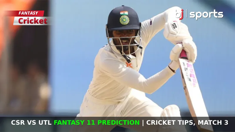 CSR vs UTL Dream11 Prediction, Fantasy Cricket Tips, Playing XI, Pitch Report & Injury Updates For Match 3 of Andhra Premier League