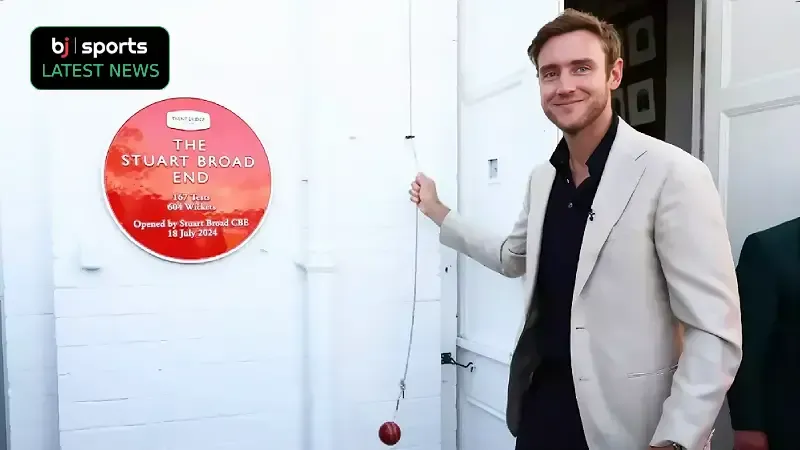 ENG vs WI: Stuart Broad inaugurates stand named after him at Trent Bridge