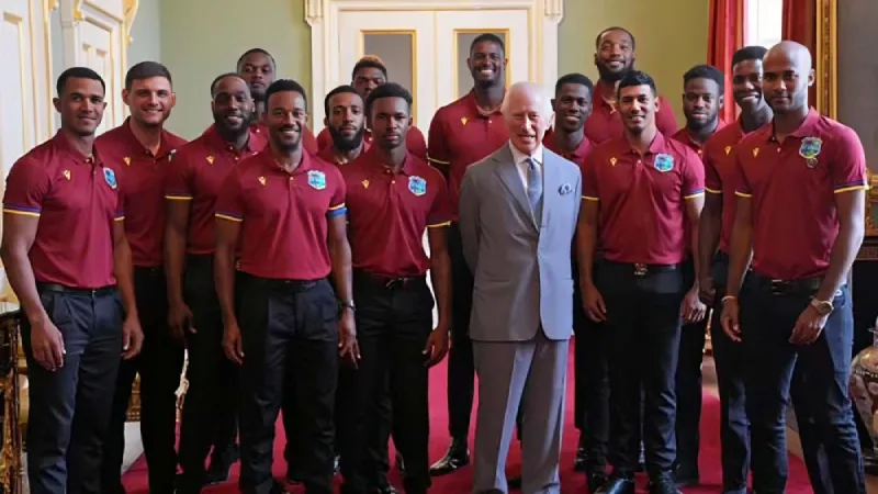 King Charles hosts West Indies team at Buckingham Palace ahead of Lord's Test