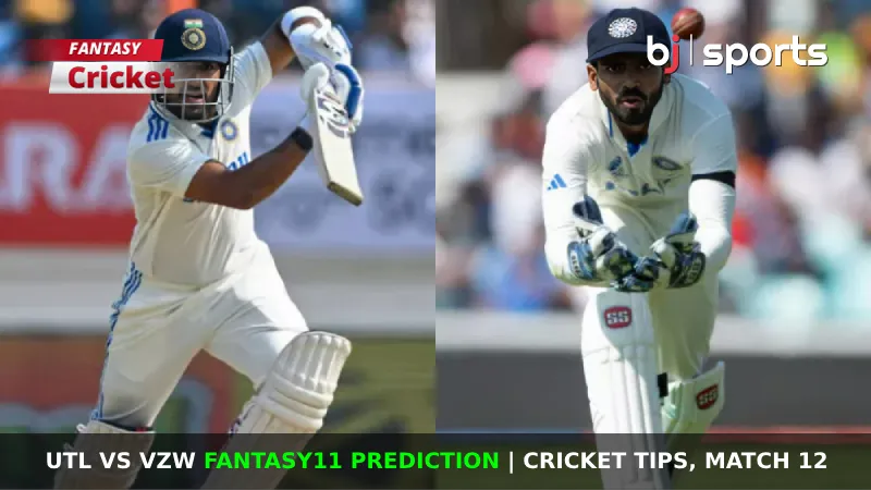 UTL vs VZW Dream11 Prediction, Fantasy Cricket Tips, Playing XI, Pitch Report & Injury Updates For Match 12 of Andhra Premier League