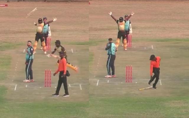 Watch: Batter hits umpire with bat, breaks into wild celebration after glory shot in Zimbabwe's domestic league