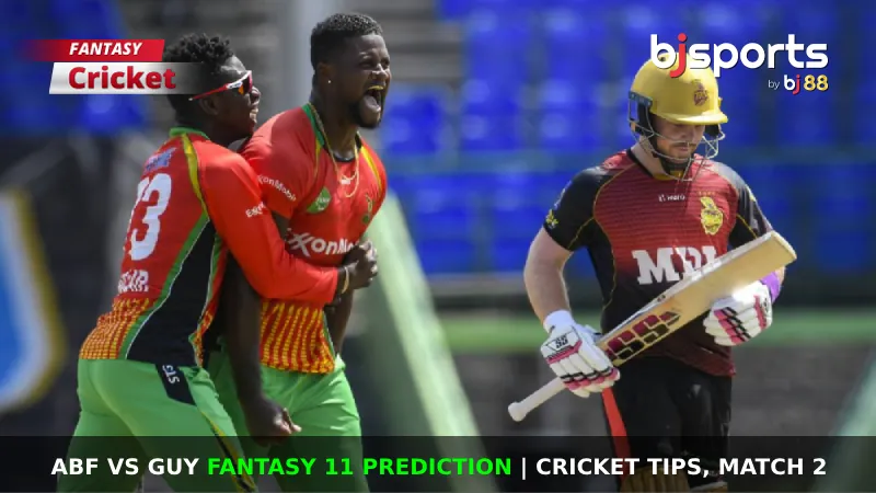 ABF vs GUY Dream11 Prediction, CPL Fantasy Cricket Tips, Playing XI, Pitch Report & Injury Updates For Match 2 of CPL 2024