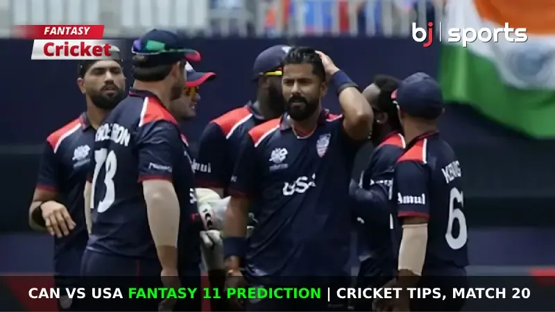 CAN vs USA Dream11 Prediction, Fantasy Cricket Tips, Playing XI, Pitch Report & Injury Updates For Match 20 of CWC League 2 2024