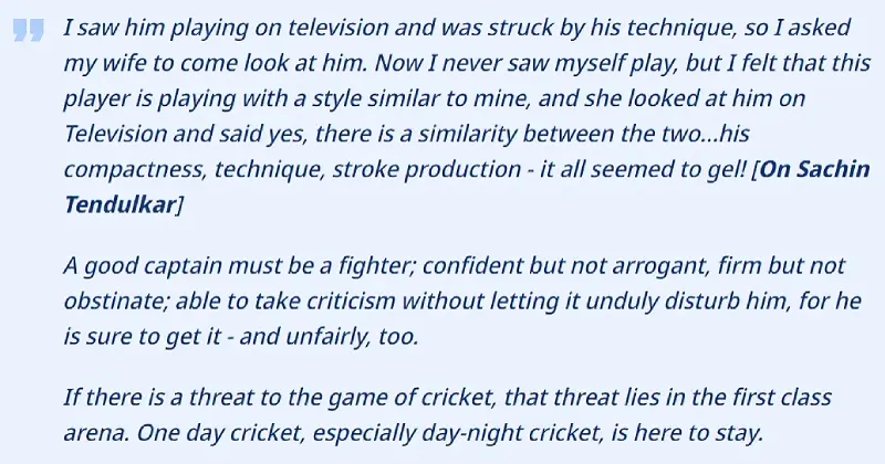 Remembering Sir Donald Bradman on his birthday, meeting Sachin Tendulkar and beyond