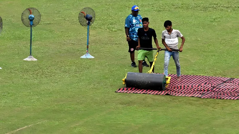 AFG vs NZ 2024, Only Test: Electric fans used to dry wet patches in Greater Noida