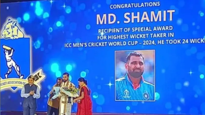 CAB faces embarrassment after misspelling Mohammed Shami’s name at felicitation ceremony