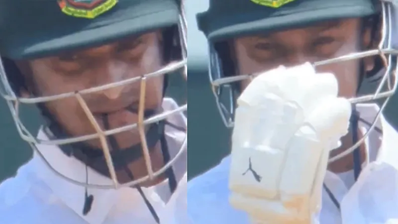 Explained: Why was Shakib Al Hasan chewing on thread while batting?