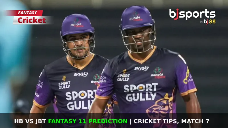 HB vs JBT Dream11 Prediction, Fantasy Cricket Tips, Playing XI, Pitch Report & Injury Updates For Match 7 of Zim Afro T10 2024