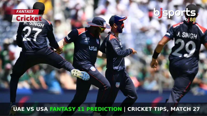 UAE vs USA Dream11 Prediction, Fantasy Cricket Tips, Playing XI, Pitch Report & Injury Updates For Match 27 of Cricket World Cup League Two 2024