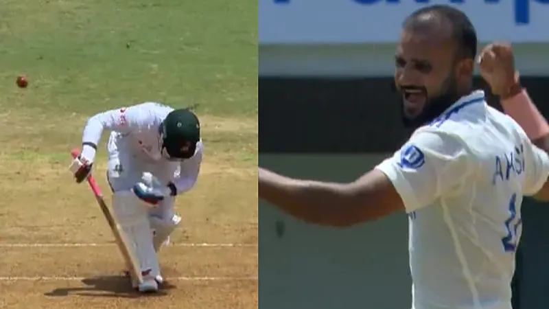 WATCH: Akash Deep strikes twice in two balls to rattle Zakir Hasan, Mominul Haque's stumps