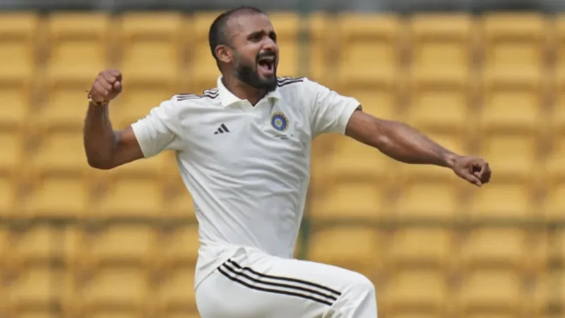 WATCH Akash Deep's five-for restricts India B to 184 in second innings