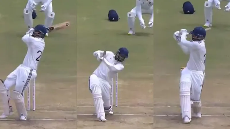 WATCH: Pratham Singh goes 6, 4, 4 to bring up maiden Duleep Trophy century