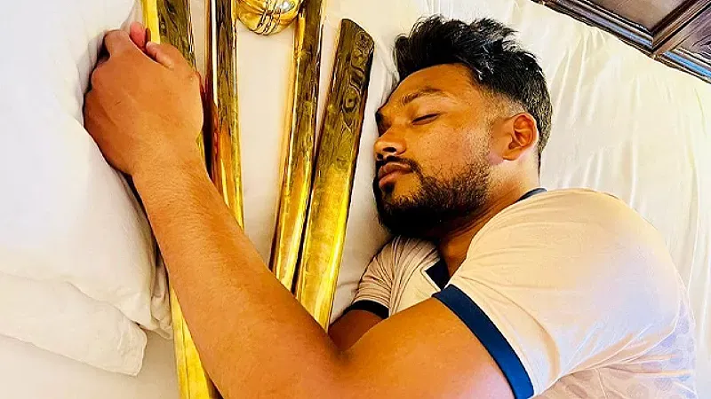 Watch: Bangladesh skipper Shanto sleeps beside trophy after historic series win against Pakistan