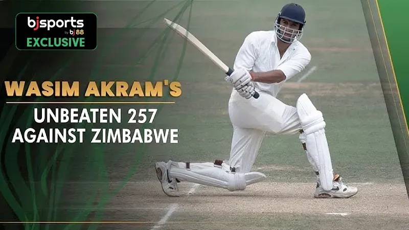 OTD | Wasim Akram created history by scoring an unbeaten 257 vs Zimbabwe, highest score by a No. 8 in Tests in 1996