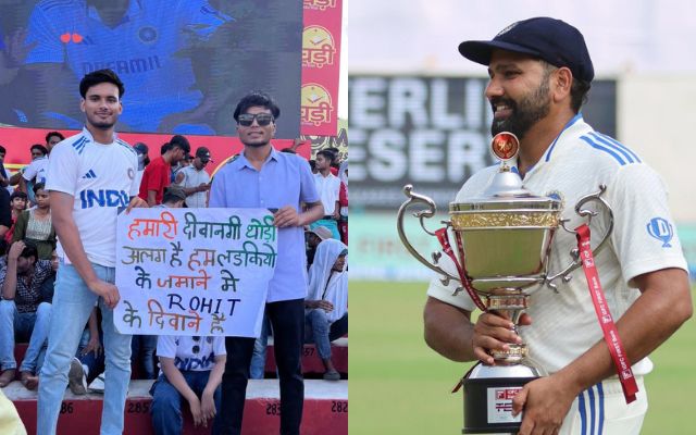 खास पोस्टर लेकर पहुंचे थे Rohit Sharma के फैन्स जिसे देख आपकी भी हंसी छूट जाएगी