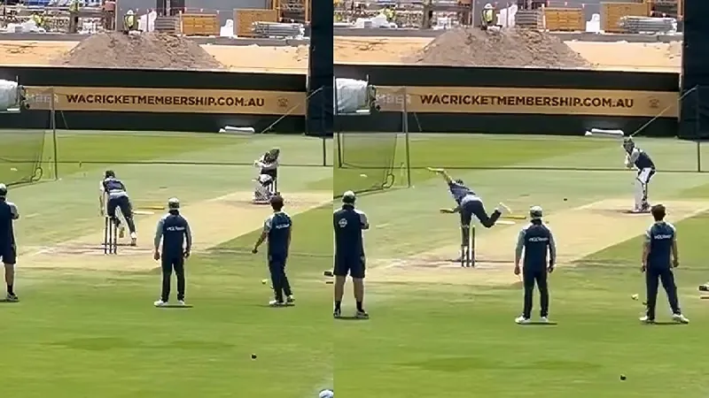 AUS vs IND 2024 Marnus Labuschagne walks the talk with quick bouncer to Pat Cummins in nets