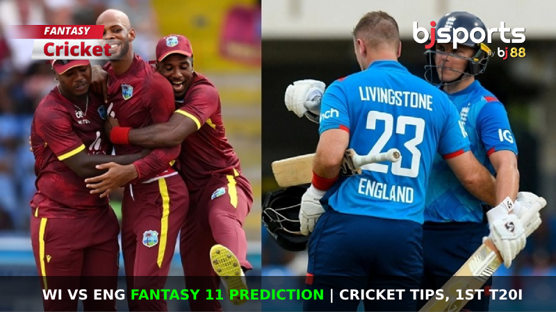 WI vs ENG Dream11 Prediction, Fantasy Cricket Tips, Predicted Playing XI, Pitch Report & Injury Updates For 1st T20I