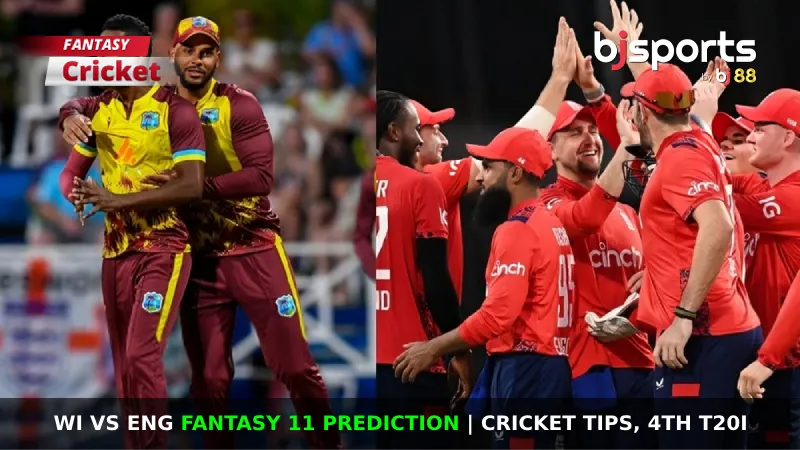 WI vs ENG Dream11 Prediction, Fantasy Cricket Tips, Predicted Playing XI, Pitch Report & Injury Updates For 4th T20I