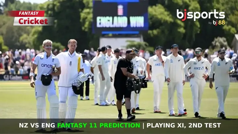 NZ vs ENG Dream11 Prediction, Fantasy Cricket Tips, Predicted Playing XI, Pitch Report & Injury Updates For 2nd Test