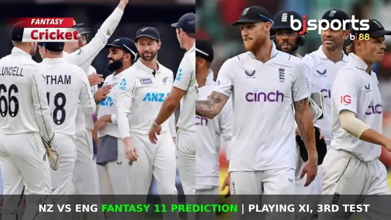 NZ vs ENG Dream11 Prediction, Fantasy Cricket Tips, Predicted Playing XI, Pitch Report & Injury Updates For 3rd Test