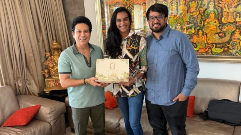 WATCH: PV Sindhu, Fiance Venkata Datta Sai invite Sachin Tendulkar and family for their wedding