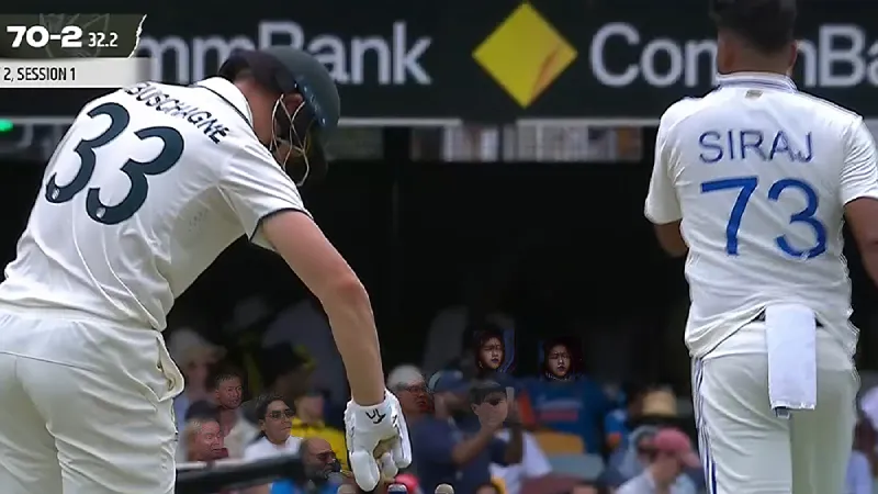 Watch Mohammed Siraj plays mind games with Marnus Labuschagne, flips bails at striker's end