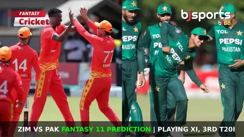 ZIM vs PAK Dream11 Prediction, Fantasy Cricket Tips, Predicted Playing XI, Pitch Report & Injury Updates For 3rd T20I